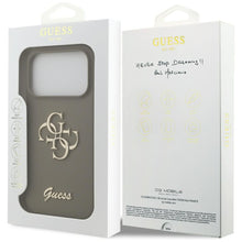 Заредете изображение във визуализатора на галерията – GUESS case for IPHONE 17 Pro GUHCP17LSC4GSMW (Silicone W/ Big 4G Script) brown
