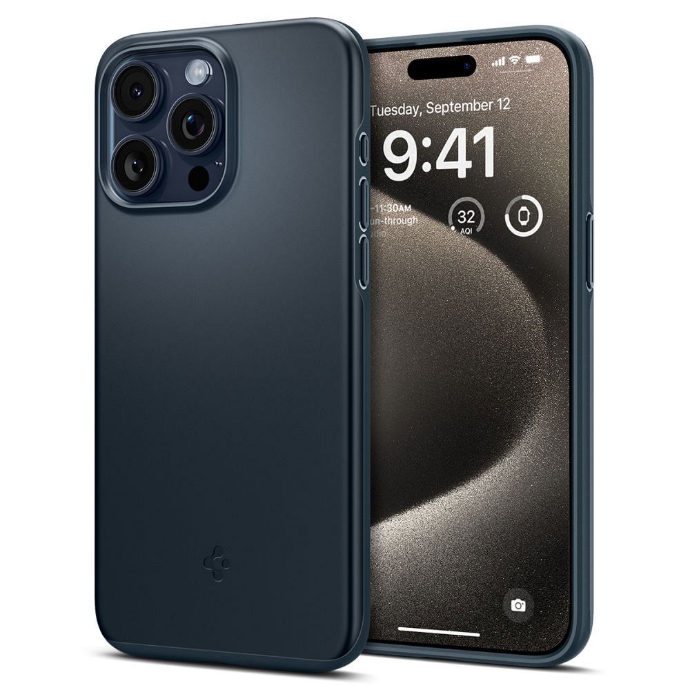 Оригинален гръб SPIGEN THIN FIT for IPHONE 15 Pro Max metal slate