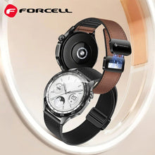 Заредете изображение във визуализатора на галерията – FORCELL F-DESIGN FS20 magnetic eco leather strap for SAMSUNG Watch 20 mm brown

