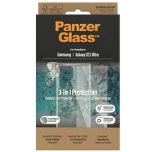 Заредете изображение във визуализатора на галерията – PanzerGlass Bundle 3in1 Transparent Case + Film + Camera Protector for Samsung Galaxy S23 Ultra
