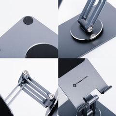 Сгъваема стойка за бюро за телефон / таблет Forcell F-Grip Fold Stand 2 360 - сива