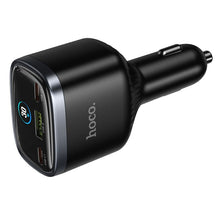 Заредете изображение във визуализатора на галерията – Car charger Hoco USB A + 2xUSB C PD QC3.0 93W Z70 black
