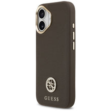 Заредете изображение във визуализатора на галерията – GUESS case for IPHONE 17 compatible with MagSafe GUHMP17SPGCRMDEW (PU W/ Grained Strass Logo) brown
