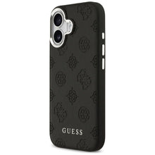 Заредете изображение във визуализатора на галерията – GUESS case for IPHONE 17 compatible with MagSafe GUHMP17XPSPOSSSK (PU W/ Peony Hot Stamp Script) black
