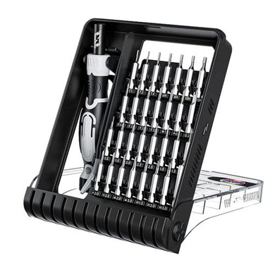 JAKEMY JM-8189A 32in1 Screwdriver with Precision Tweezers (Black)
