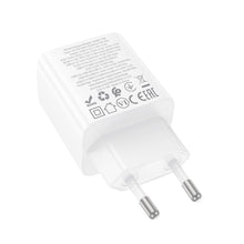 Заредете изображение във визуализатора на галерията – HOCO charger 2 x Type C + 2 x USB A PD QC3.0 3A 20W N56 white
