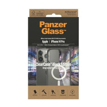 Заредете изображение във визуализатора на галерията – PanzerGlass ClearCase case with MagSafe antibacterial for iPhone 14 Pro - transparent and black
