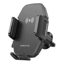 Заредете изображение във визуализатора на галерията – Borofone Car holder BH213 Adelante with induction charging to air vent black
