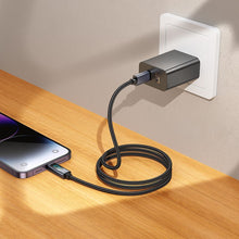 Заредете изображение във визуализатора на галерията – HOCO cable Type C to Lightning with display PD 27W X112 1 m black
