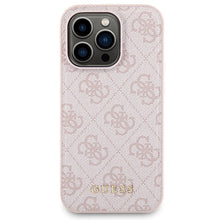 Заредете изображение във визуализатора на галерията – Guess 4G Metal Logo case set for iPhone 15 Pro Max + 5000mAh MagSafe power bank - pink
