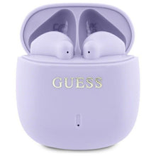 Заредете изображение във визуализатора на галерията – GUESS wireless earphones bluetooth TWS GUTWSJ14ESGU (Printed Classic Logo) purple
