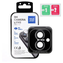 Заредете изображение във визуализатора на галерията – Camera Lens Protector BLUE STAR Easy Install for IPHONE 16 / 16 PLUS black
