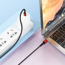 Заредете изображение във визуализатора на галерията – Blavec Cable Raptor braided - USB to Lightning - 1,5A 2 metres (CRA-UL15BR20) black-red

