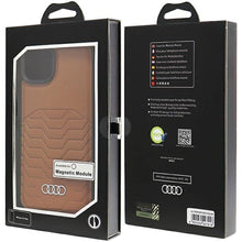 Заредете изображение във визуализатора на галерията – Audi Synthetic Leather Case with MagSafe for iPhone 15 Plus / 14 Plus - Brown
