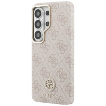 Заредете изображение във визуализатора на галерията – GUESS case for SAMSUNG S26 Ultra GUHMS26LP4GRMDEP (4G Rhinestone Round Logo MagSafe) pink
