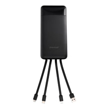 Заредете изображение във визуализатора на галерията – Powerbank Charmast W2089 PD3.0 3A 22,5W 20000 mAh with built-in cables USB A / USB C / Lightning / Micro USB black
