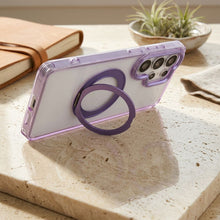 Заредете изображение във визуализатора на галерията – Case for Samsung A37 Frame Circle Stand compatible with MagSafe purple
