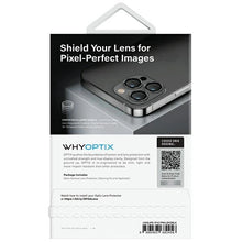Заредете изображение във визуализатора на галерията – Uniq Optix Glass Aluminum Camera Lens Protector for iPhone 14 Pro / 14 Pro Max camera lens with applicator - black
