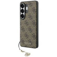 Заредете изображение във визуализатора на галерията – GUESS case for SAMSUNG S26 Ultra GUHMS26LGF4GBR (PU 4G Classic Logo with Charm) brown
