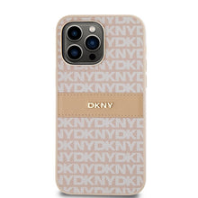 Заредете изображение във визуализатора на галерията – Original Case DKNY hardcase Leather Mono Stripe &amp; Metal Logo DKHCP14XPRTHSLP for Iphone 14 Pro Max pink

