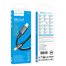 Заредете изображение във визуализатора на галерията – Cable USB C to Lightning Hoco PD 30W 1 m X128 Benefit black
