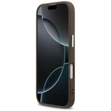 Заредете изображение във визуализатора на галерията – GUESS case for IPHONE 17 compatible with MagSafe GUHMP17SP4TSRCMW (PU 4G W/Triangle Logo SL) brown
