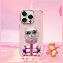 Заредете изображение във визуализатора на галерията – NIMMY case COOL&amp;CUTE 2.0 Cat for IPHONE 16 Pro pink

