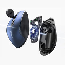 Заредете изображение във визуализатора на галерията – Ugreen MU006 wireless optical mouse USB 2.4GHz / Bluetooth 5.0 4000 DPI - blue
