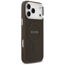 Заредете изображение във визуализатора на галерията – GUESS case for IPHONE 17 Pro compatible with MagSafe GUHMP17LPSAREGSW (PU W/ Classic Logo) brown
