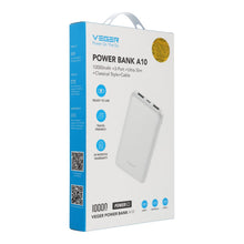 Заредете изображение във визуализатора на галерията – Powerbank Veger A10 (W1065) 2A 10000 mAh white

