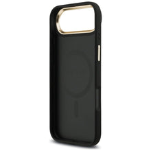 Заредете изображение във визуализатора на галерията – GUESS case for IPHONE 17 Air compatible with MagSafe GUHMP17MP4G4DCSK (PU W/ Strass Logo &amp; Big Strap Metal Buttons) black
