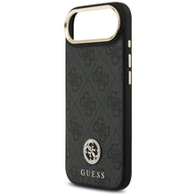 Заредете изображение във визуализатора на галерията – GUESS case for IPHONE 17 Air compatible with MagSafe GUHMP17MP4G4DCSK (PU W/ Strass Logo &amp; Big Strap Metal Buttons) black

