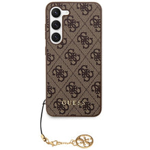Заредете изображение във визуализатора на галерията – Original Case GUESS - hardcase 4G Charms Collection GUHCSA35GF4GBR for Samsung Galaxy A35 Brown
