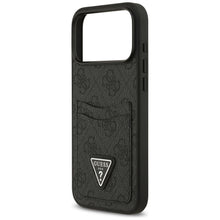 Заредете изображение във визуализатора на галерията – GUESS case for IPHONE 17 Pro Max GUHCP17XP4TPK (4G Double Card Triangle) black

