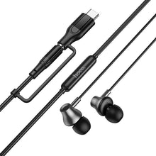 Заредете изображение във визуализатора на галерията – Wired earphones with microphone Jack 3,5 mm/ USB C Hoco M119A black
