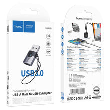 Заредете изображение във визуализатора на галерията – Adapter OTG USB A to USB C Hoco UA46B gray
