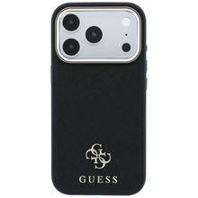 Заредете изображение във визуализатора на галерията – Case for IPHONE 18 Pro Max/17 Pro Max compatible with MagSafe (Saffiano Small 4G &amp; Classic Logo) back
