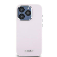 Заредете изображение във визуализатора на галерията – DKNY case for IPHONE 14 Pro compatible with MagSafe DKHMP14LSMCHLP (DKNY HC MagSafe Silicone W/Horizontal Metal Logo) pink
