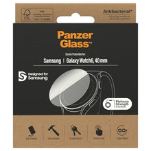 Заредете изображение във визуализатора на галерията – Antibacterial PanzerGlass Screen Protector for Samsung Galaxy Watch 6 40 mm
