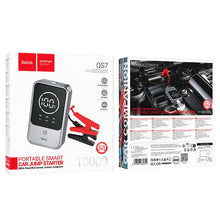 Заредете изображение във визуализатора на галерията – Powerbank 10000 mAh 2,4A 18W with a car jump-start function Hoco QS7 metal gray
