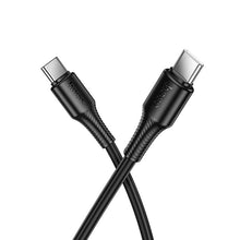 Заредете изображение във визуализатора на галерията – Cable USB C to USB C Hoco 3A 60W 1 m X120 black
