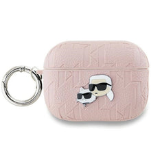 Заредете изображение във визуализатора на галерията – Karl Lagerfeld Monogram Karl &amp; Choupette Head case for AirPods Pro 2 - pink
