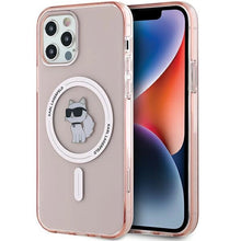 Заредете изображение във визуализатора на галерията – Karl Lagerfeld IML Choupette MagSafe case for iPhone 12/12 Pro - pink
