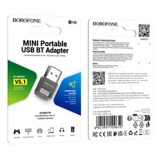 Заредете изображение във визуализатора на галерията – Borofone Adapter DH8 Bluetooth 5.1 - USB

