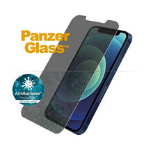 Заредете изображение във визуализатора на галерията – PanzerGlass Standard Super+ antibacterial privatizing tempered glass for iPhone 12 mini

