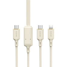 Заредете изображение във визуализатора на галерията – Dudao L7SF 2in1 cable USB-C - USB-C / Lightning 100W 1.2m - beige
