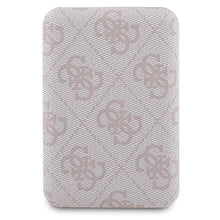 Заредете изображение във визуализатора на галерията – Guess 4G Metal Logo case set for iPhone 15 + 5000mAh MagSafe power bank - pink
