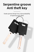 Заредете изображение във визуализатора на галерията – Rockbros 3230002001 bicycle lock with combination and key - black
