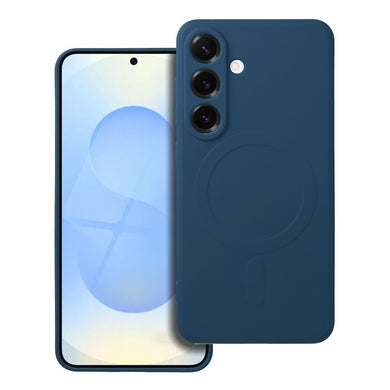SILICONE MAG COVER case compatible with MagSafe for SAMSUNG S25 Edge blue