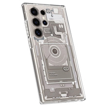 Заредете изображение във визуализатора на галерията – Spigen Ultra Hybrid case for Samsung Galaxy S24 Ultra - natural titanium (Zero One pattern)
